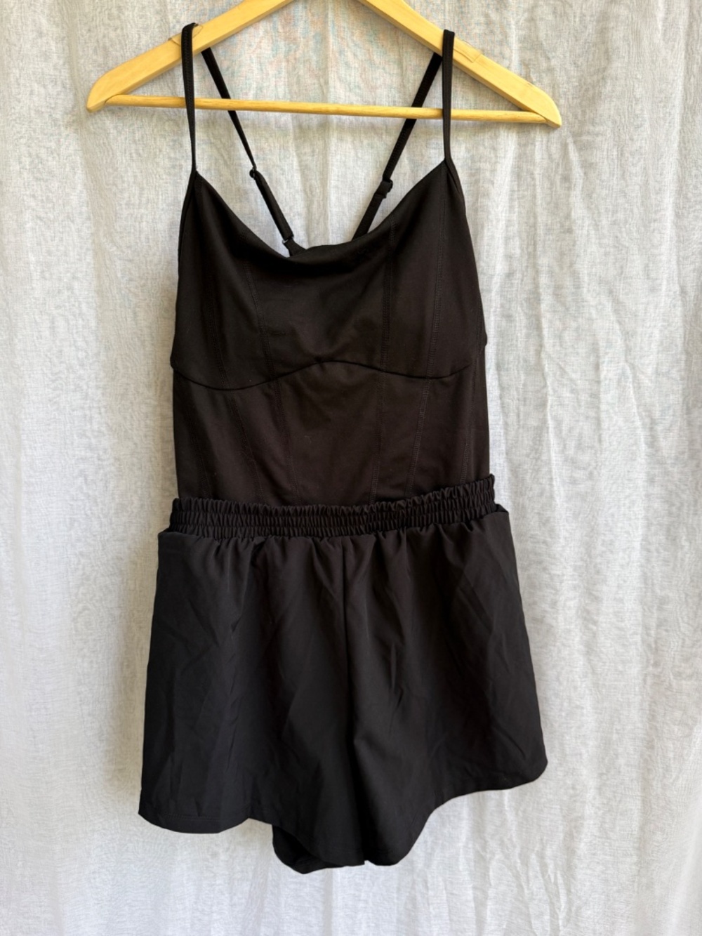Victoria’s Secret PINK Runsie Romper | XL | Black | NWT | Athleisure Activewear - Picture 3 of 8